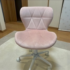 【美品】学習イス　ピンク　ベロア