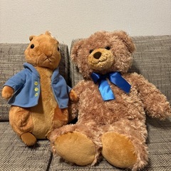 テディベア　ピーターラビット　大きめぬいぐるみセット