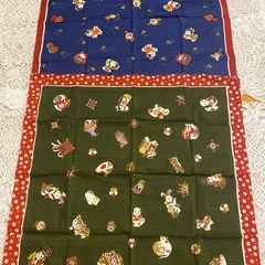 縁起物　和柄 ハンカチ 2枚セット　新年に　お正月に　約50cm...