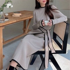 DAZY着痩せニットワンピースの画像