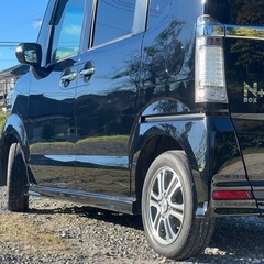 ★車検付き★ NBOX＋カスタム G・Lパケ ガラスコーティング施工車 撥水最強 両側パワースライドドア フルフラット 荷物沢山載ります！の画像
