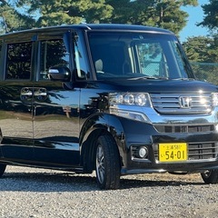 ★車検付き★ NBOX＋カスタム G・Lパケ ガラスコーティング施工車 撥水最強 両側パワースライドドア フルフラット 荷物沢山載ります！の画像
