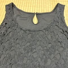 タイトミニワンピ ワンピース ノースリーブワンピ Lサイズの画像