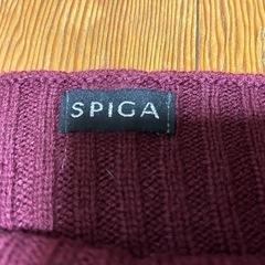 SPIGA スピーガ ニット オフショルニット ワインレッドの画像
