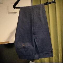 メンズスーツ　セットアップ　ダークブルー【SUIT SELECT】(パンツ2着)の画像