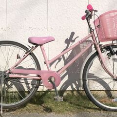 ジュニア用自転車 24インチKIRAKIRA ピンク色