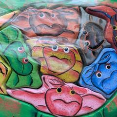 カニのパズル（木製）の画像