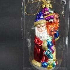 Holiday Expressions　サンタクロース　オーナメント　BLOWN GLASS　ハンドペイントの画像