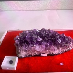  【受渡者決定】原石 風水 天然石 クラスター　特大アメジストクラスター2kg ルース 紫水晶　水晶　パワーストーン　原石　セットの画像