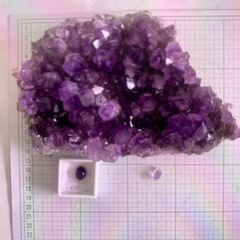  【受渡者決定】原石 風水 天然石 クラスター　特大アメジストクラスター2kg ルース 紫水晶　水晶　パワーストーン　原石　セットの画像