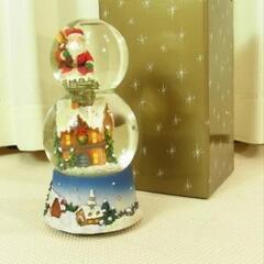 スノードーム ダブルグローブ サンタクロース クリスマス オルゴ...