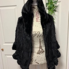 ミンク　自宅保管品　ポンチョ　フリーサイズ　新品・未使用の画像