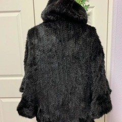 ミンク　自宅保管品　ポンチョ　フリーサイズ　新品・未使用の画像