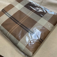 掛け布団用カバー セミダブルサイズ 170x210 あったか模様格子ベージュ チェック柄の画像