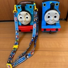取引中/トーマス　ポップコーンケース＆貯金箱(缶バッチ３つ付)