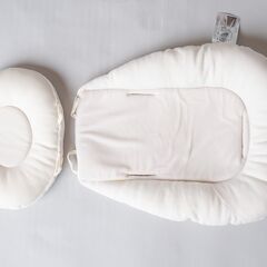 COMBI コンビ 電動ハイローチェア ホワイトレーベル ネムリラ AUTO SWING BEDi Long シェル EG ミンティーブルー 部屋の明かりを遮るスリープシェル搭載の画像