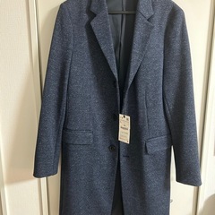 新品　ZARA ネイビー　チェスターコート