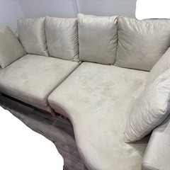 【美品】カウチソファ　アイボリーの画像