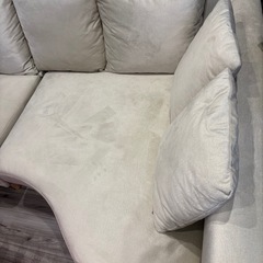 【美品】カウチソファ　アイボリーの画像