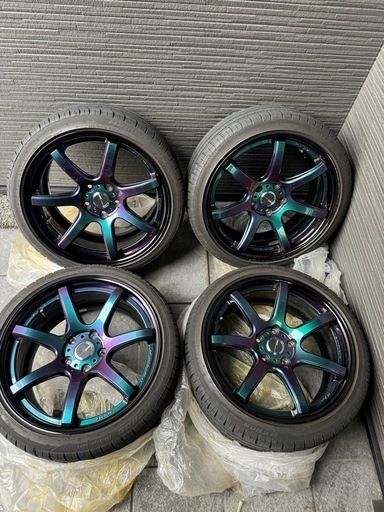 19インチpcd120 work T7R2P アステリズムブラック 希少4本値引きしました。