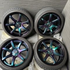 19インチpcd120 work T7R2P アステリズムブラック 希少4本値引きしました。