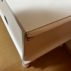 【流山市引き取り歓迎】テレビ台 テレビボード 姫系 アンティーク系 ホワイト 猫脚の画像