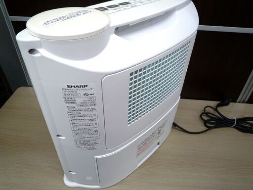 加湿セラミックファンヒーター シャープ プラズマクラスター HX-J120-W 2019年製 中古 ホワイト 苫小牧西店