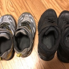 子供靴4点セット(asics、瞬足)の画像