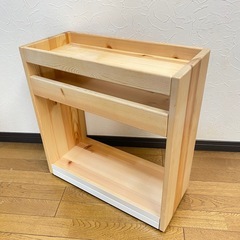 無印良品 MUJI デスクワゴン パイン材 収納棚 ワゴン サイ...