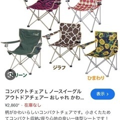 キャンプ用品りんご柄🍎ノースイーグル椅子2脚の画像
