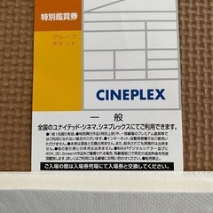 ユナイテッドシネマ　シネプレックス　大人　特別鑑賞券　映画　チケット