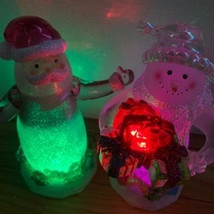 サンタ　雪だるま　セット　イルミネーション　光る置物　飾り　ライト