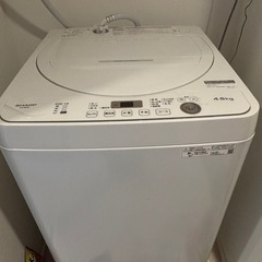 シャープ洗濯機、容量7kg。2022年8月購入