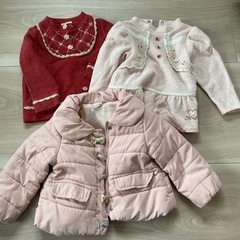 女の子 冬服セット90.95センチの画像