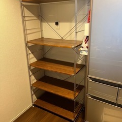 無印スチールユニットシェルフ（ウォールナット）