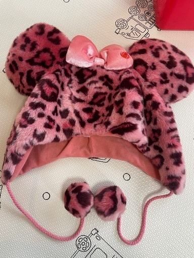 ミニーちゃんファンキャップ　ヒョウ柄