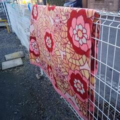 中古花柄毛布の画像