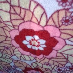 中古花柄毛布の画像