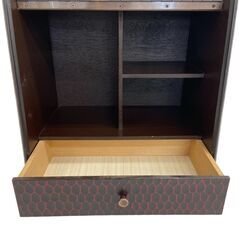 【REGASTOCK川崎店】鎌倉彫 化粧箱 鏡 小引出し付き 小物入れ 和風 インテリアの画像
