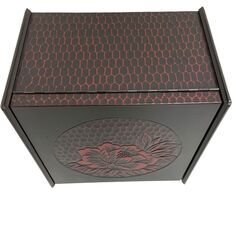 【REGASTOCK川崎店】鎌倉彫 化粧箱 鏡 小引出し付き 小物入れ 和風 インテリアの画像
