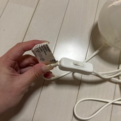 【IKEA】花柄ランプ　間接照明　ガラスの画像