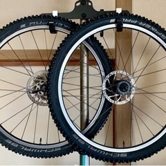 程度良好 MTBスパイクタイヤ ホイール スプロケ ディスク クイック付きの画像