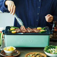 【新品未使用】 ラドンナ　スモークレス焼肉ロースター Toffyペールアクアの画像