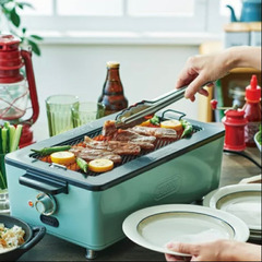 【新品未使用】 ラドンナ　スモークレス焼肉ロースター Toffyペールアクアの画像
