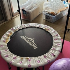 トランポリン　バーとマット付き