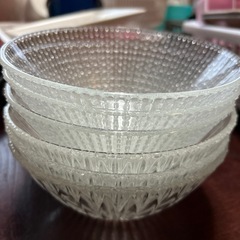 値下げ　ガラスボウル6セット　サラダやそうめんなどにの画像