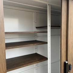 サンキン　物置　E-Style ピアレス　1790 木目調　ダークウッドの画像