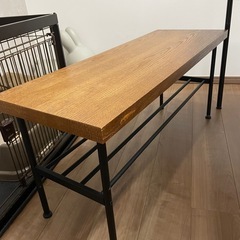木目×アイアン　ダイニング4点セットの画像