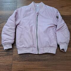 【値下げ】ピンク ジップアップジャケット 130cmの画像