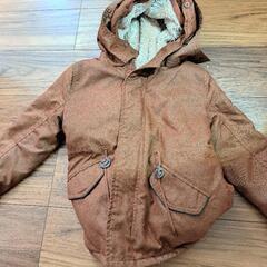 【美品、値下げ】(子供用)ブラウン 中綿コート ファー付きフードの画像